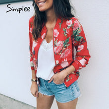 Load image into Gallery viewer, Floral Printed Bomber Jacket
